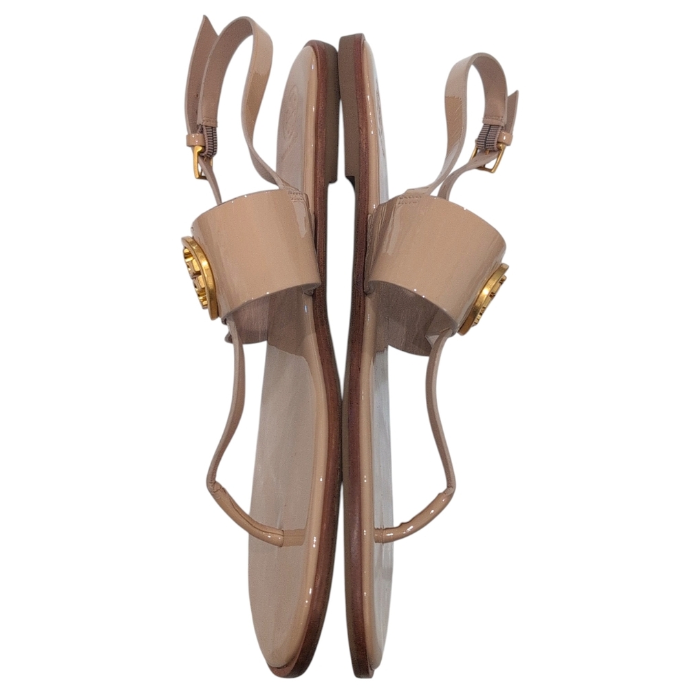 Tory Burch BENTON 2 flat thong sandal in goan sand 11 - Picture 2 of 7